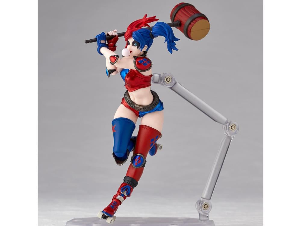 DC Comics Amazing Yamaguchi Revoltech No.015EX-2 Harley Quinn (Red x Blue Twintail Ver.) Exclusive Action Figure Gallery Image 7
