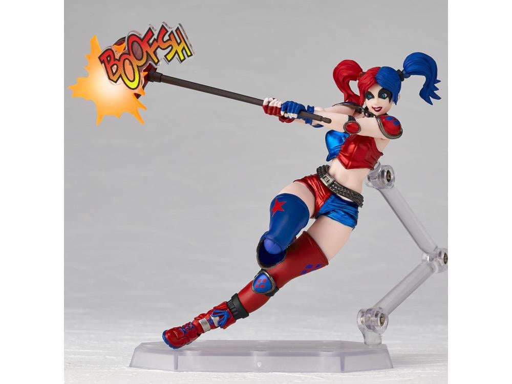 DC Comics Amazing Yamaguchi Revoltech No.015EX-2 Harley Quinn (Red x Blue Twintail Ver.) Exclusive Action Figure Gallery Image 6