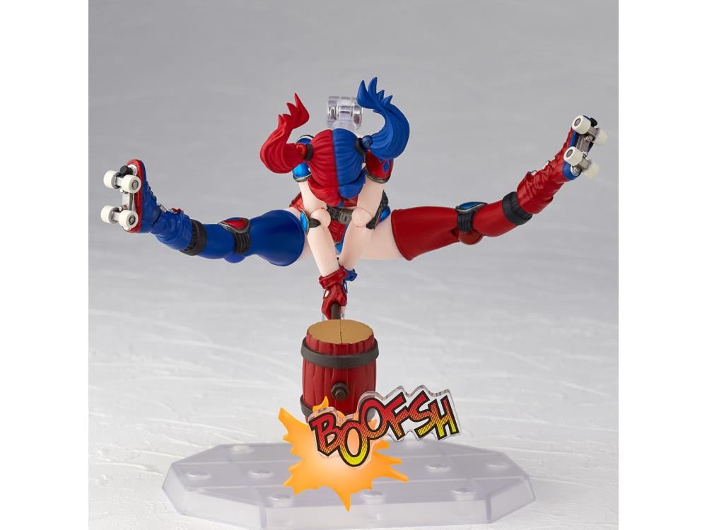 DC Comics Amazing Yamaguchi Revoltech No.015EX-2 Harley Quinn (Red x Blue Twintail Ver.) Exclusive Action Figure Gallery Image 9