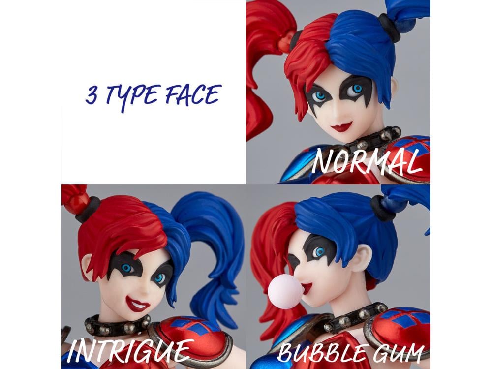 DC Comics Amazing Yamaguchi Revoltech No.015EX-2 Harley Quinn (Red x Blue Twintail Ver.) Exclusive Action Figure Gallery Image 11