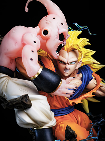 Dragon Ball Z Kid Buu vs. Super Saiyan 3 Goku 1/6 Scale Limited Edition Statue Gallery Image 2