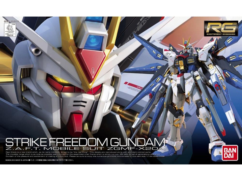Mobile Suit Gundam SEED Destiny RG Strike Freedom Gundam 1/144 Scale Model Kit Gallery Image 9