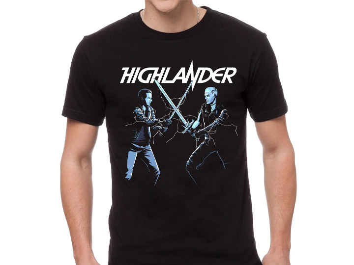 Highlander Duel (Black) T-Shirt Gallery Image 1
