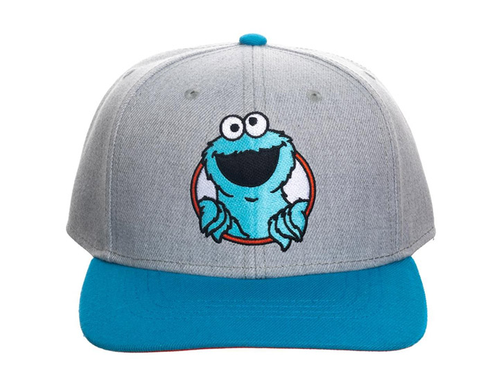 Sesame Street Cookie Monster Pre-Curved Snapback Hat Gallery Image 1
