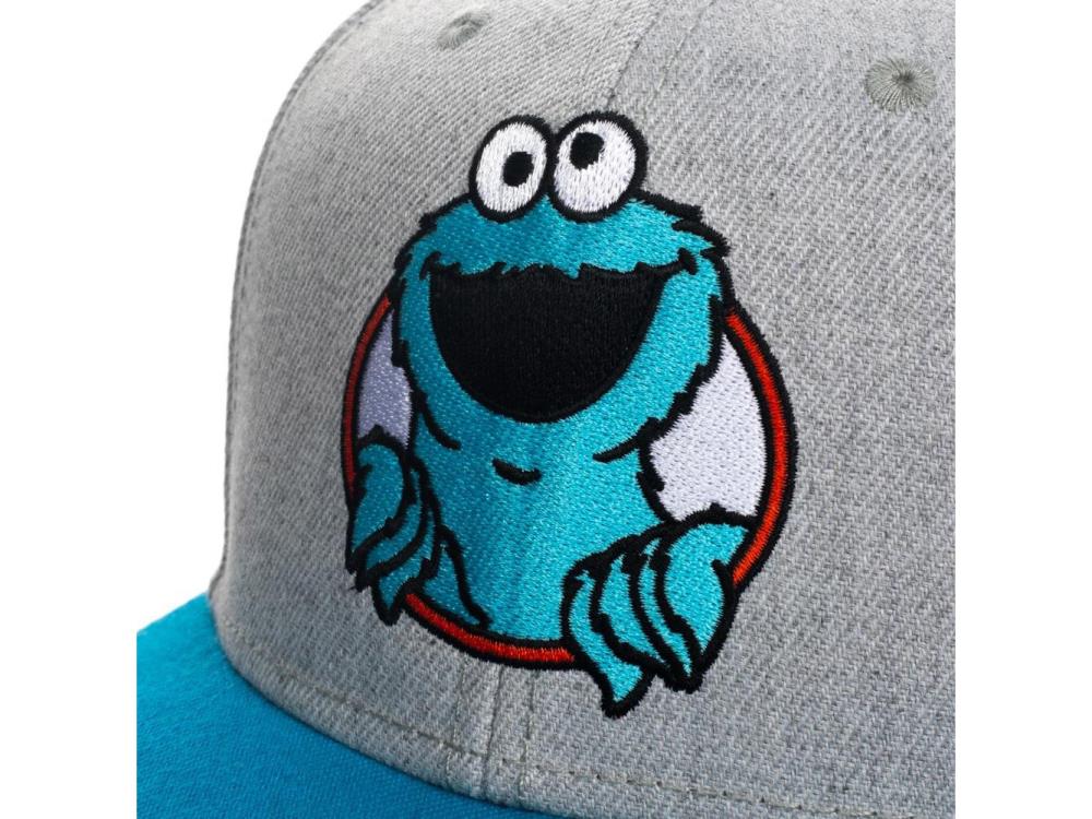 Sesame Street Cookie Monster Pre-Curved Snapback Hat Gallery Image 6