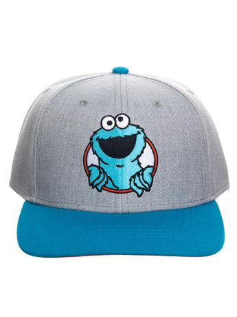 Sesame Street Cookie Monster Pre-Curved Snapback Hat Gallery Image 2
