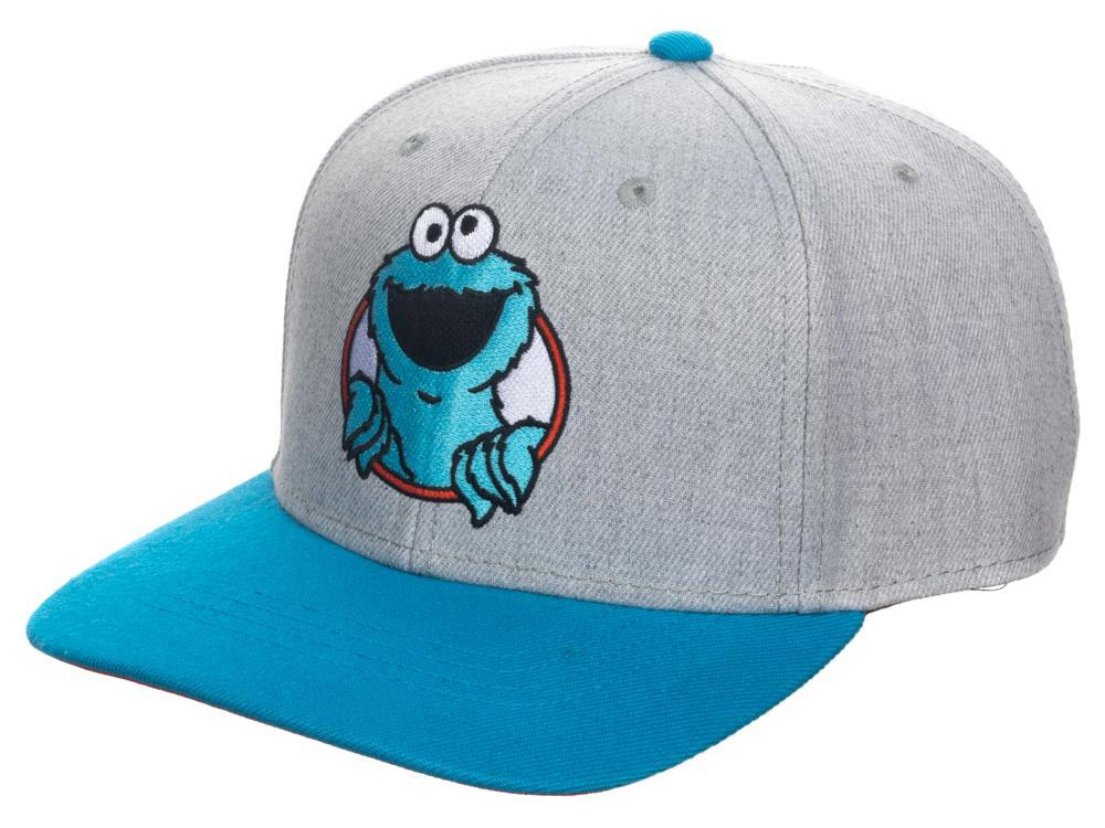 Sesame Street Cookie Monster Pre-Curved Snapback Hat Gallery Image 5