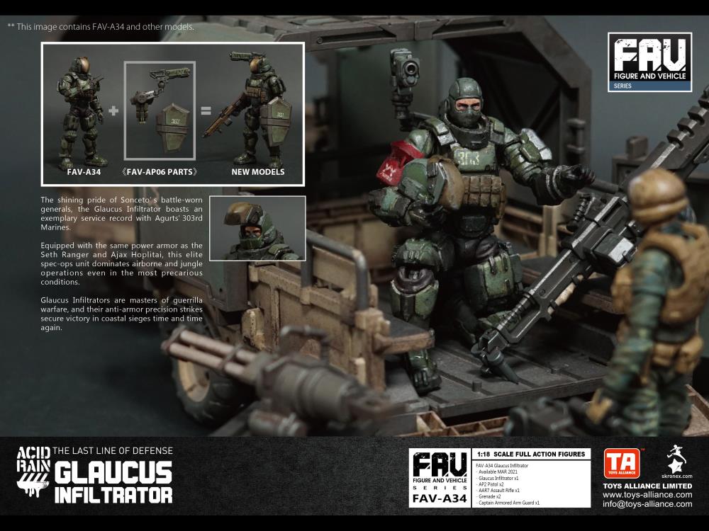 Acid Rain FAV-A34 Glaucus Infiltrator Action Figure Gallery Image 9