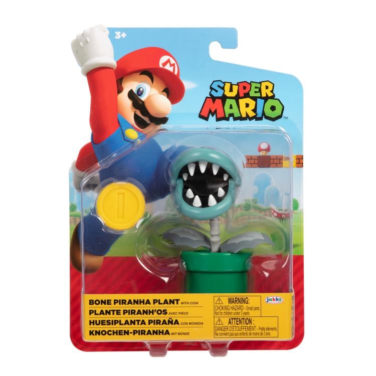 World of Nintendo Bone Piranha Plant 4-Inch Scale Figure Gallery Image 4