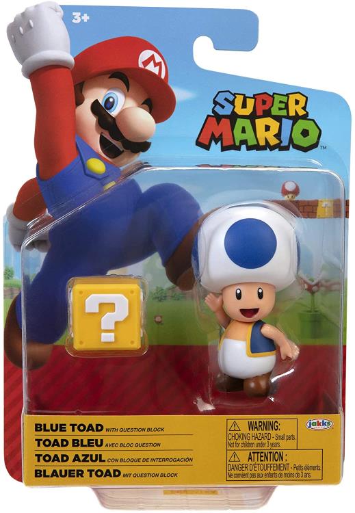 World of Nintendo 4" Toad (Blue) Figure Gallery Image 6
