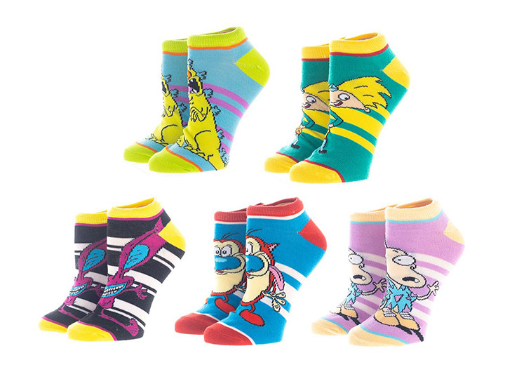 Nickelodeon Nick Toons of the 90's Ankle Socks Five-Pack Gallery Image 1