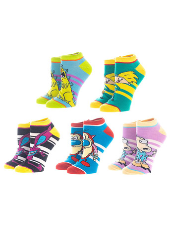 Nickelodeon Nick Toons of the 90's Ankle Socks Five-Pack Gallery Image 2