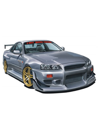 Nissan (2002) C-West BNR34 Skyline GT-R 1/24 Scale Model Kit Gallery Image 2
