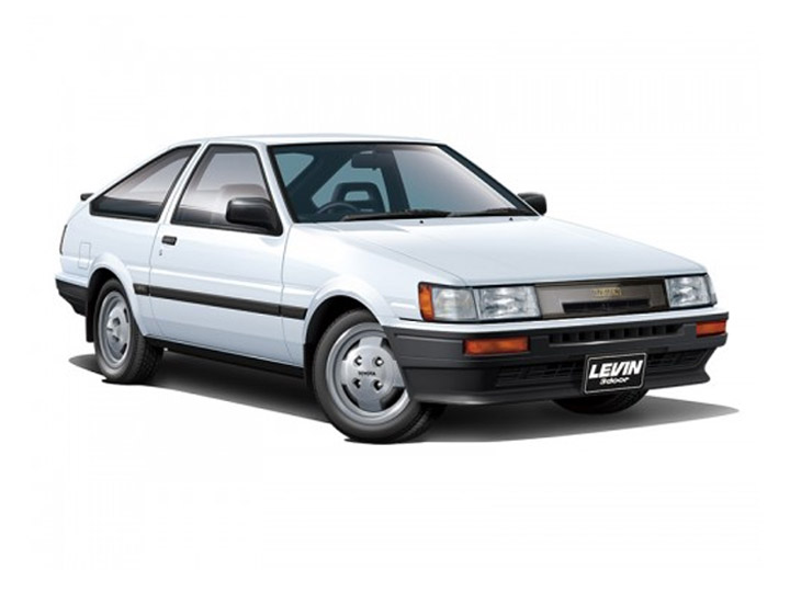 Toyota (1985) AE85 Corolla Levin 1500SR 1/24 Scale Model Kit Gallery Image 1
