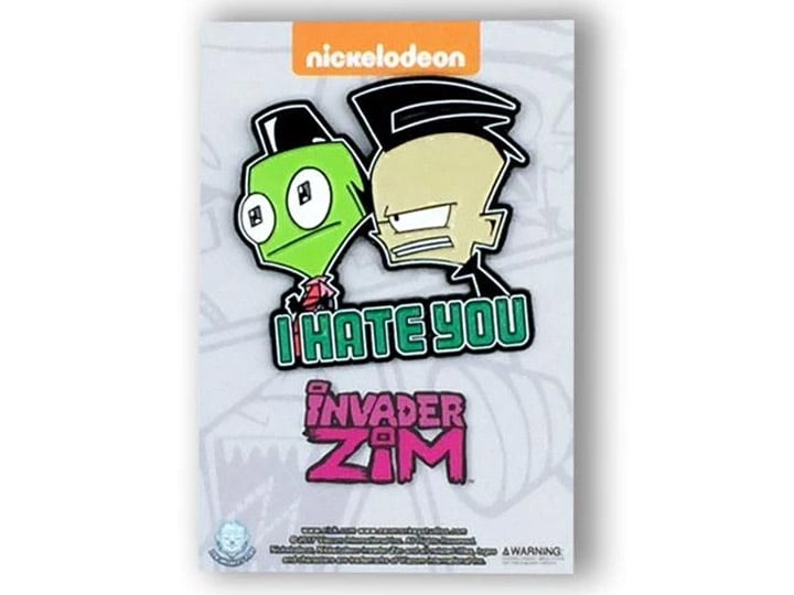 Invader Zim I Hate You Enamel Pin Gallery Image 1