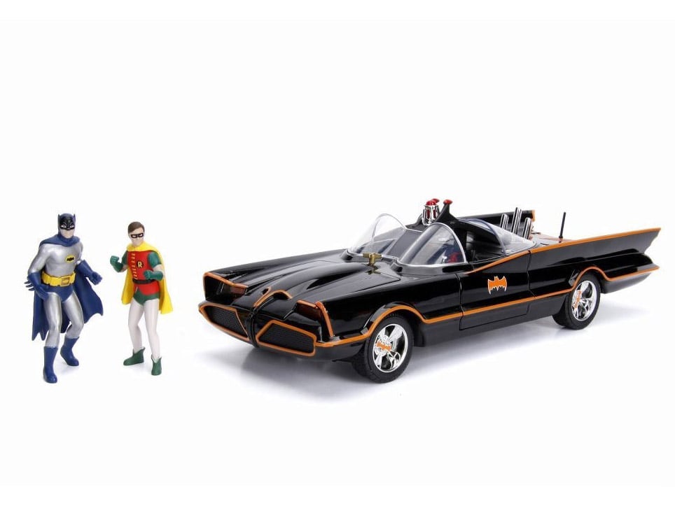 Batman Classic TV Series Metals Die Cast 1/18 Scale Batmobile with Batman & Robin Gallery Image 3
