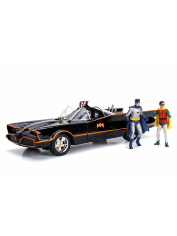 Batman Classic TV Series Metals Die Cast 1/18 Scale Batmobile with Batman & Robin Gallery Image 2