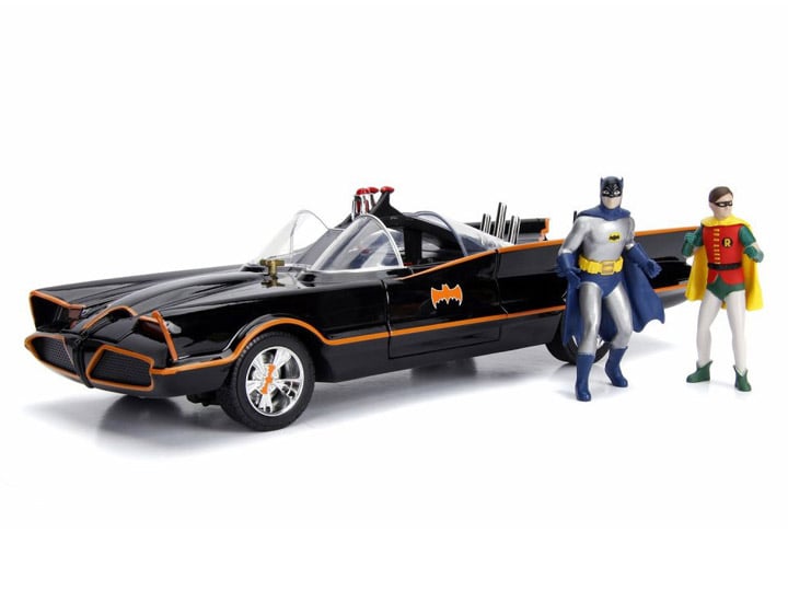 Batman Classic TV Series Metals Die Cast 1/18 Scale Batmobile with Batman & Robin Gallery Image 1