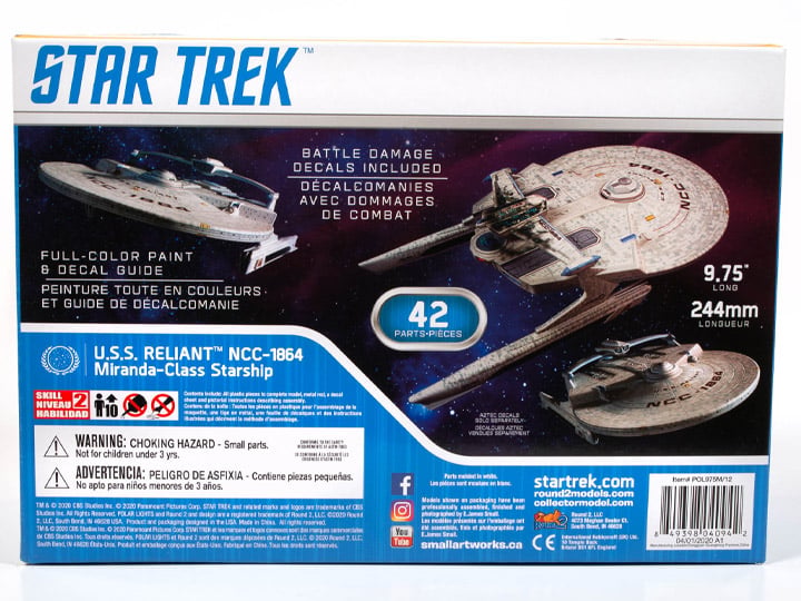 Star Trek II: The Wrath of Khan U.S.S. Reliant NCC-1864 1/1000 Scale Model Kit Gallery Image 5