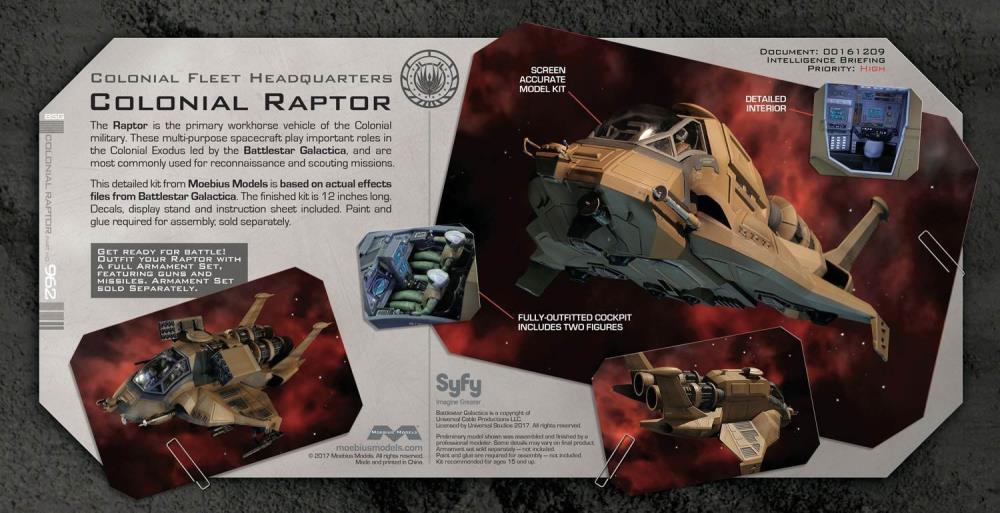 Battlestar Galactica Colonial Raptor 1/32 Scale Model Kit Gallery Image 4