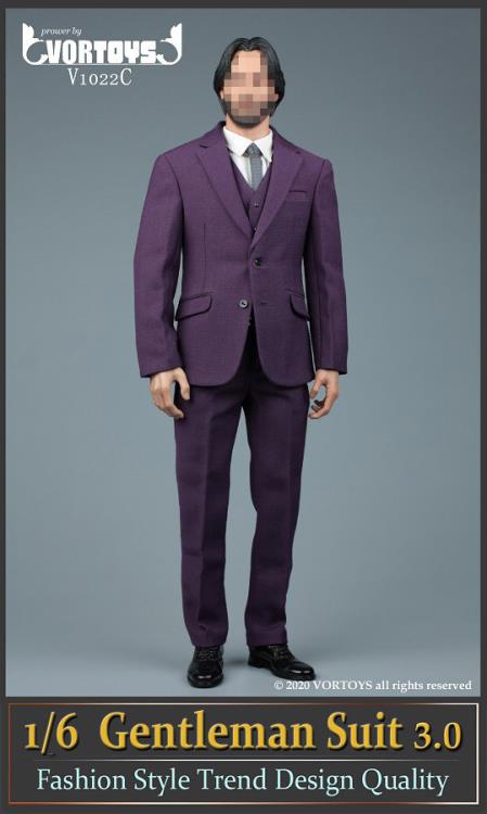 Gentleman Suit (Purple) 1/6 Scale Accessory Set Gallery Image 4