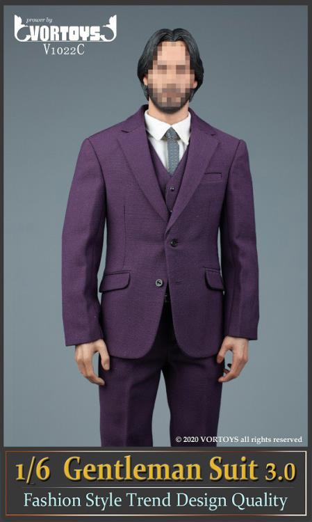 Gentleman Suit (Purple) 1/6 Scale Accessory Set Gallery Image 6