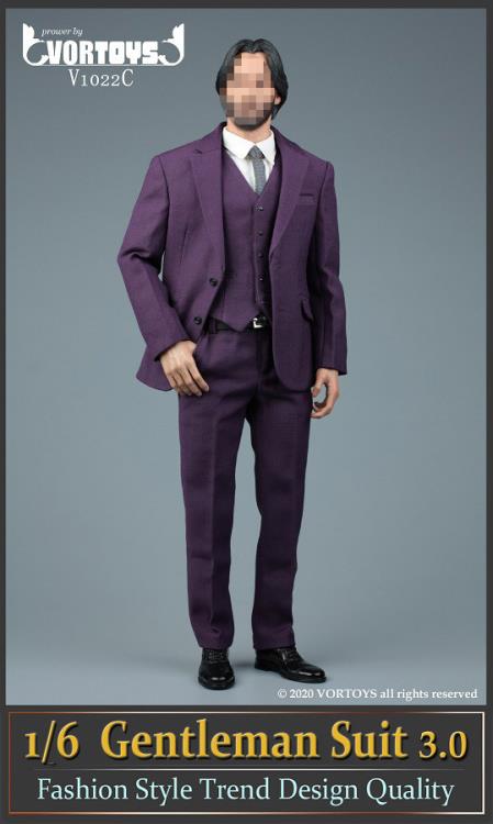 Gentleman Suit (Purple) 1/6 Scale Accessory Set Gallery Image 3