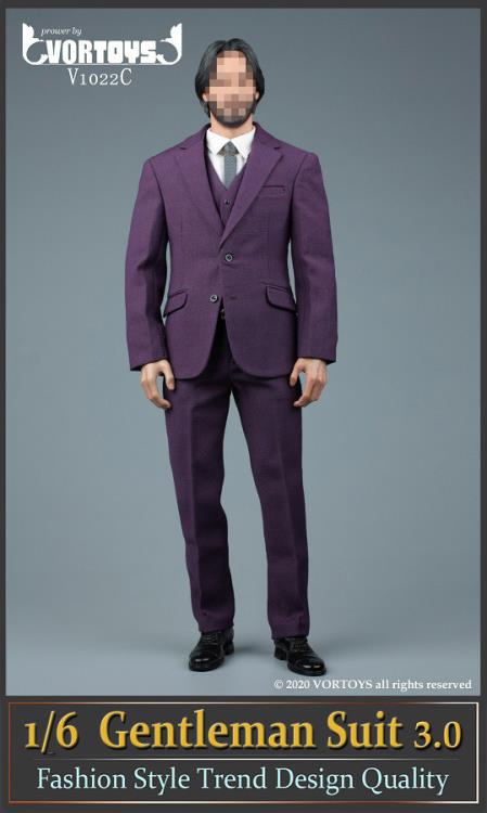 Gentleman Suit (Purple) 1/6 Scale Accessory Set Gallery Image 5