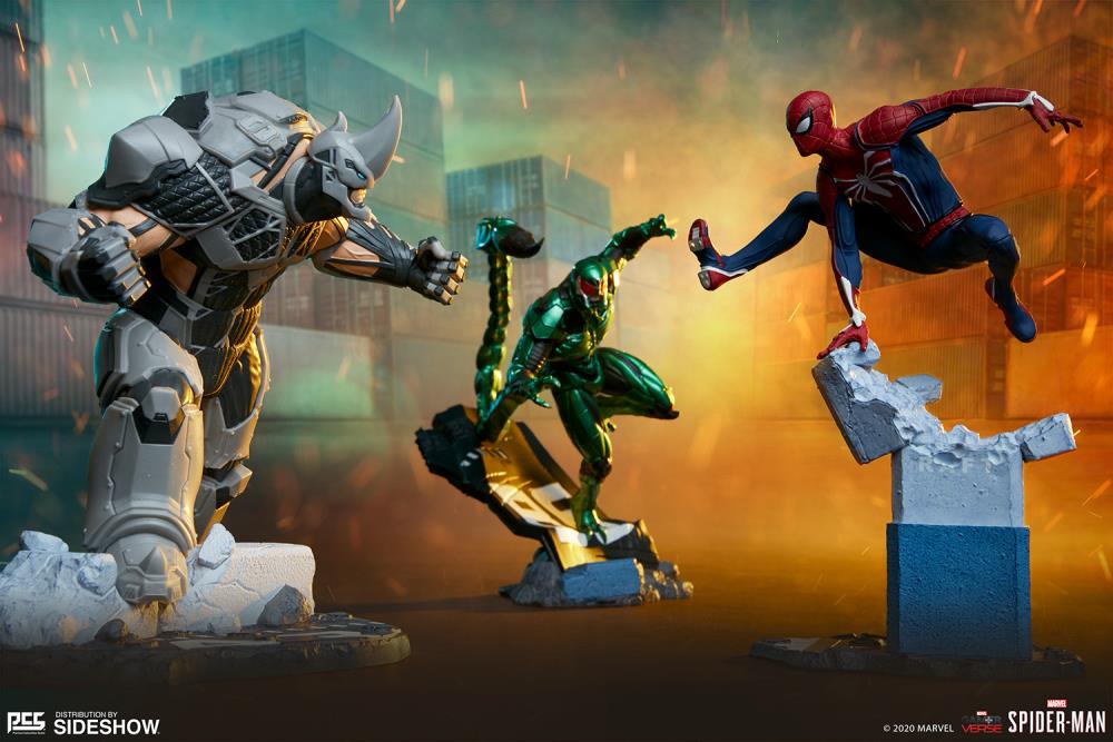 Spider-Man (2018 Video Game) Spider-Man / Rhino / Scorpion 1/12 Scale Limited Edition Diorama Statue Set Gallery Image 21