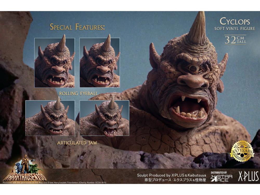 The 7th Voyage of Sinbad Ray Harryhausen 100th Anniversary Cyclops Deluxe Soft Vinyl Figure Gallery Image 12
