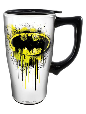 DC Comics Batman Graffiti Logo Travel Mug Gallery Image 2