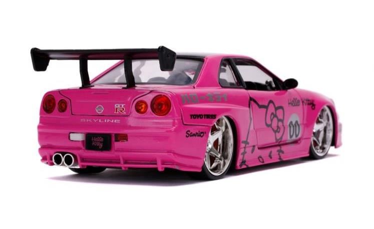 Hello Kitty 2002 Nissan Skyline GT-R (R34) 1/24 Scale Die-Cast