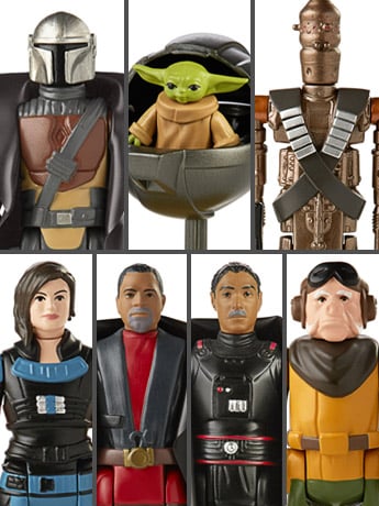 Star Wars Retro Collection The Mandalorian Wave 1 Set of 7 Figures Gallery Image 2
