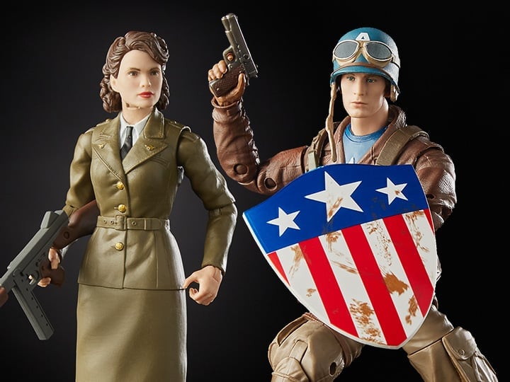Captain America: The First Avenger Marvel Legends Captain America & Peggy Carter Action Figure Two-Pack Exclusive Gallery Image 1