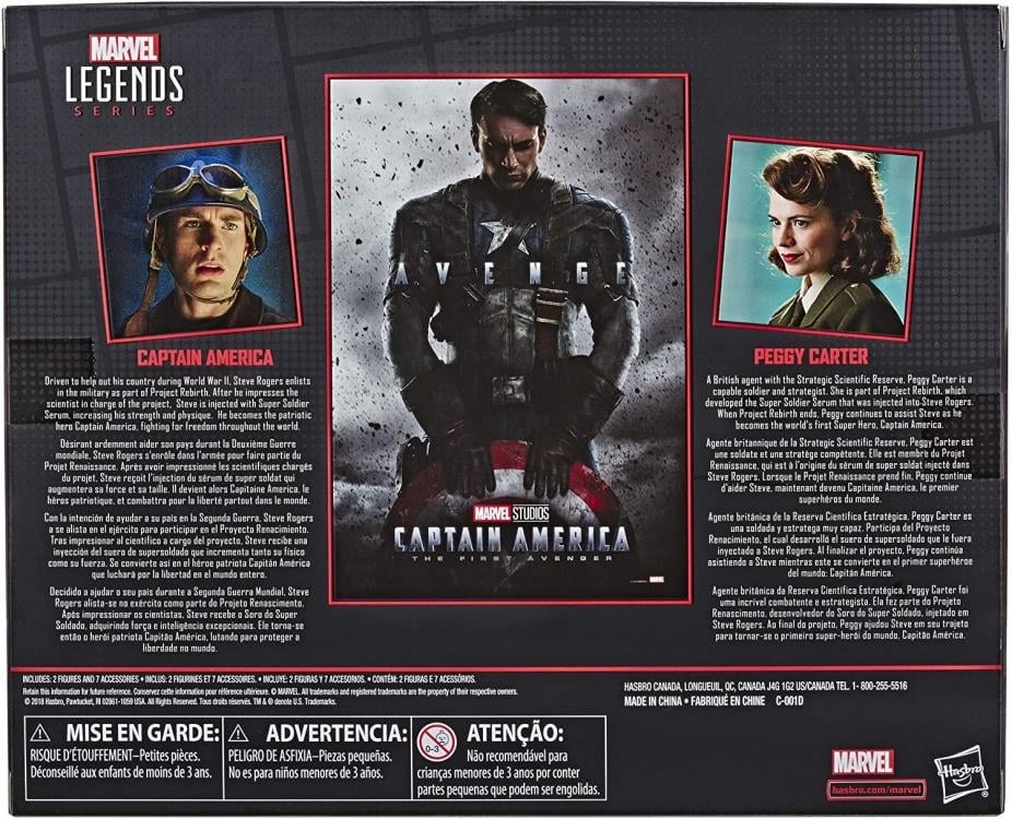 Captain America: The First Avenger Marvel Legends Captain America & Peggy Carter Action Figure Two-Pack Exclusive Gallery Image 12