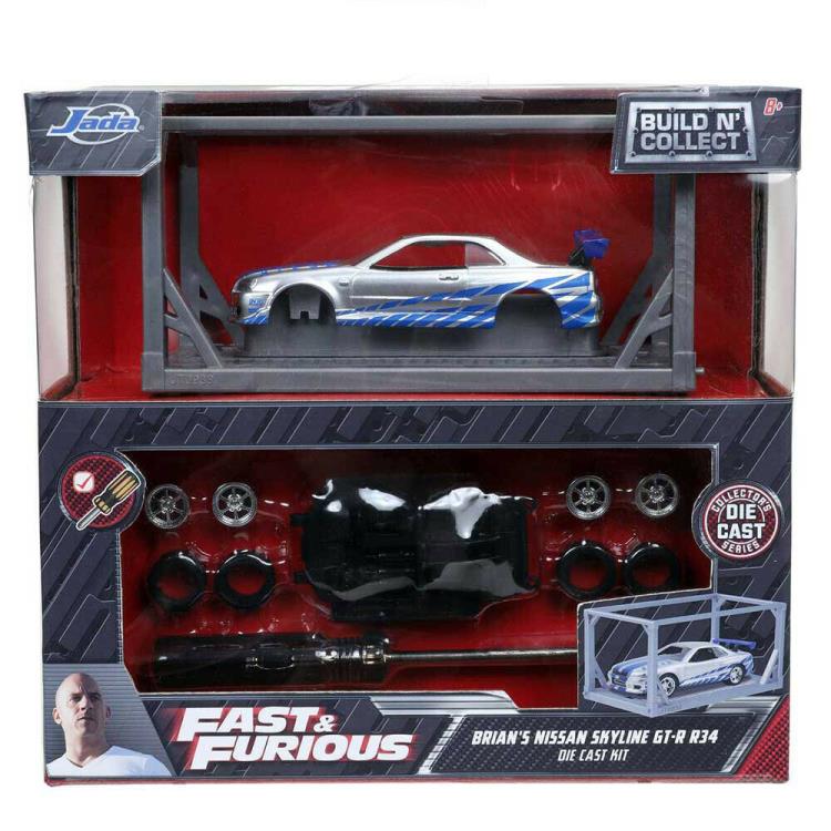 Fast & Furious Build N' Collect Brian's Nissan Skyline GT-R (R34) 1/55 Scale Die-Cast Kit Gallery Image 6