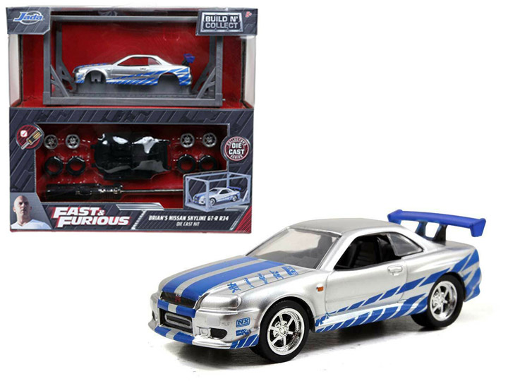 Fast & Furious Build N' Collect Brian's Nissan Skyline GT-R (R34) 1/55 Scale Die-Cast Kit Gallery Image 1