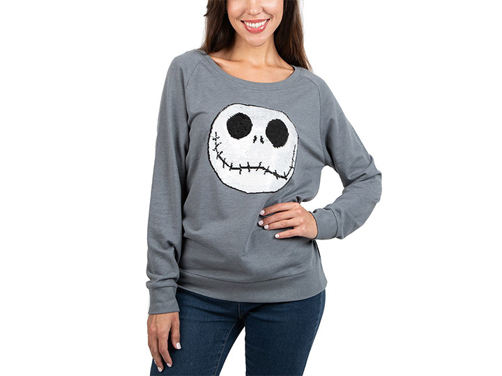 The Nightmare Before Christmas Reversible Sequin Sweatshirt Gallery Image 1