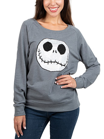 The Nightmare Before Christmas Reversible Sequin Sweatshirt Gallery Image 2