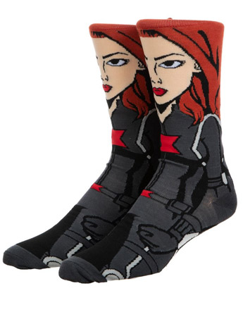 Marvel Black Widow Crew Socks Gallery Image 2
