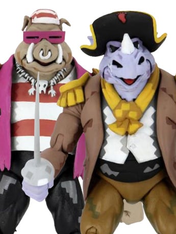 Teenage Mutant Ninja Turtles: Turtles in Time Pirate Rocksteady & Bebop Two-Pack Gallery Image 2