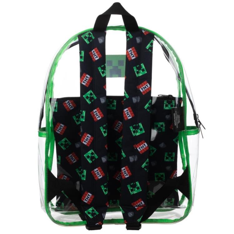 Minecraft Creeper Clear Backpack w/ Removeable Pouch Gallery Image 4