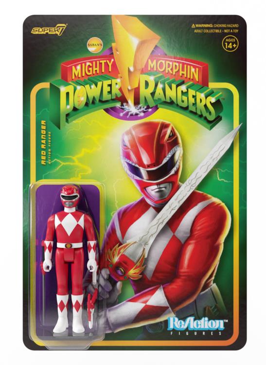 Mighty Morphin Power Rangers ReAction Red Ranger Figure Gallery Image 6