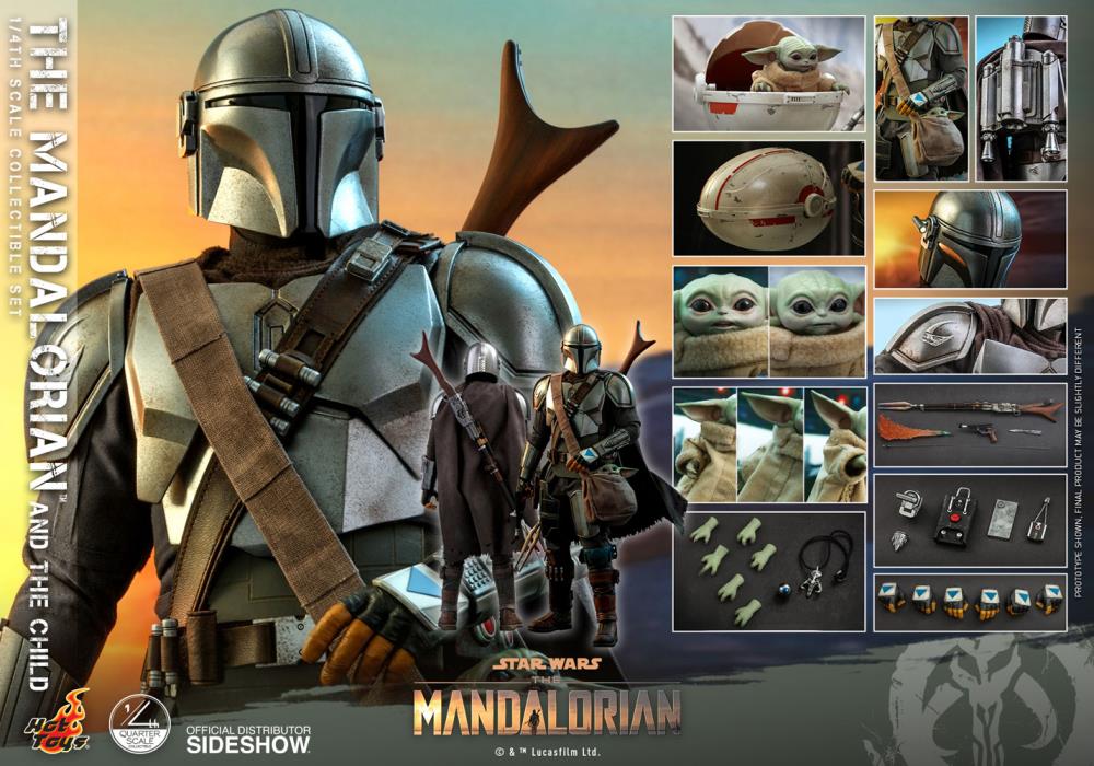 The Mandalorian QS016 The Mandalorian and The Child 1/4 Scale Collectible Figure Gallery Image 17