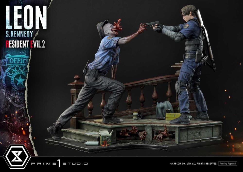 Resident Evil 2 Ultimate Premium Masterline Leon S. Kennedy 1/4 Scale Statue Gallery Image 6
