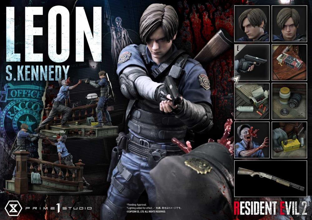 Resident Evil 2 Ultimate Premium Masterline Leon S. Kennedy 1/4 Scale Statue Gallery Image 3