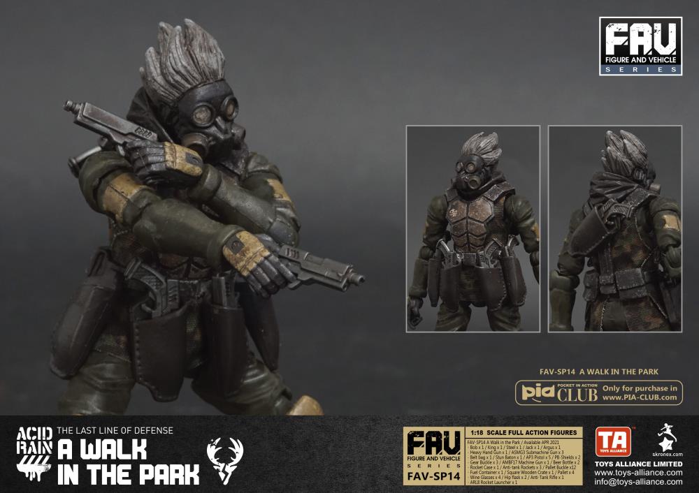 Acid Rain FAV-SP14 A Walk in the Park 1/18 Scale Action Figure Set Gallery Image 6