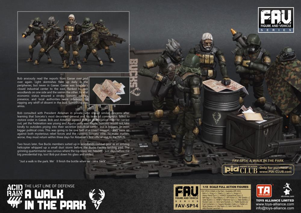 Acid Rain FAV-SP14 A Walk in the Park 1/18 Scale Action Figure Set Gallery Image 9