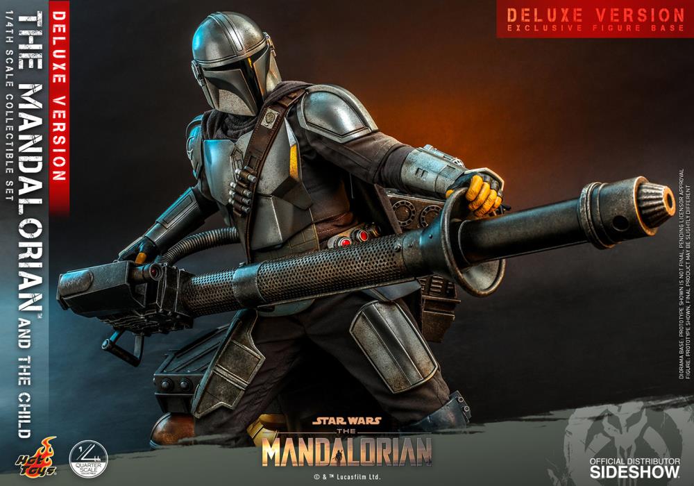 The Mandalorian QS017 The Mandalorian and The Child Deluxe 1/4 Scale Collectible Figure Gallery Image 17