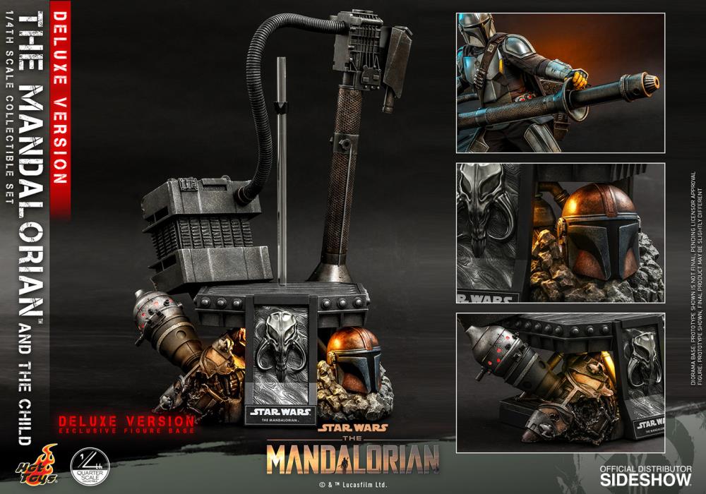 The Mandalorian QS017 The Mandalorian and The Child Deluxe 1/4 Scale Collectible Figure Gallery Image 23